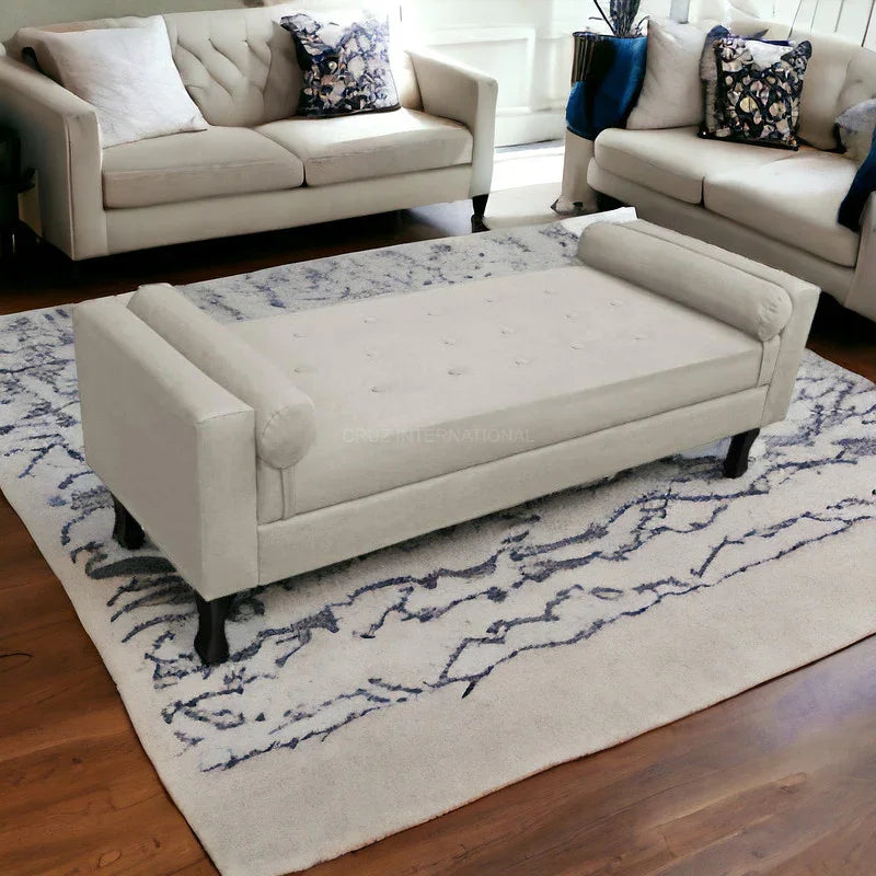 Contemporary Ottoman Bench with Ample Storage - Bench - CRUZ INTERNATIONAL - Furniture Store